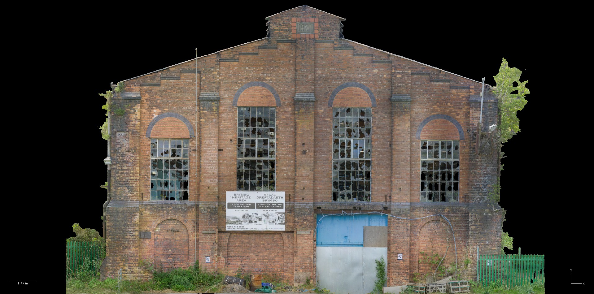 Surveying a disused coal plant with the Elios 3